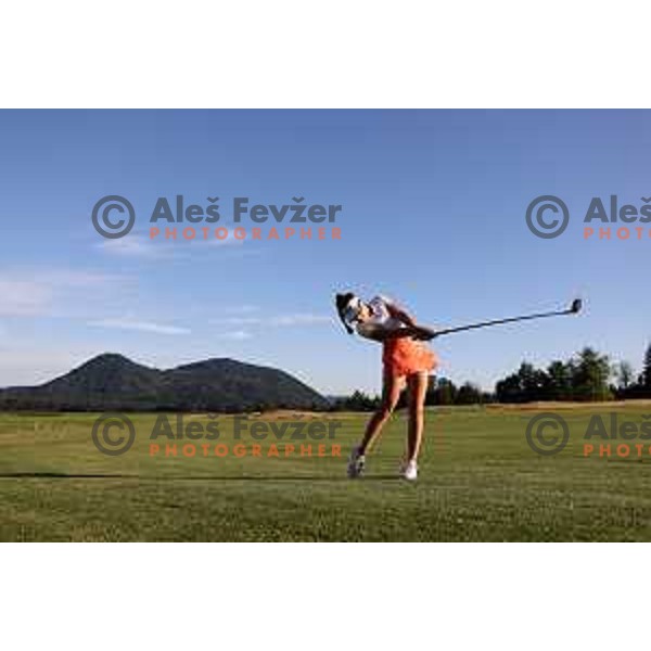 Eva Kiri Fevzer playing at Cubo golf course in Smlednik, Slovenia. It will be the venue for the Ladies European Amateur Championship in September 2020. Photographs were taken on July 10, 2020