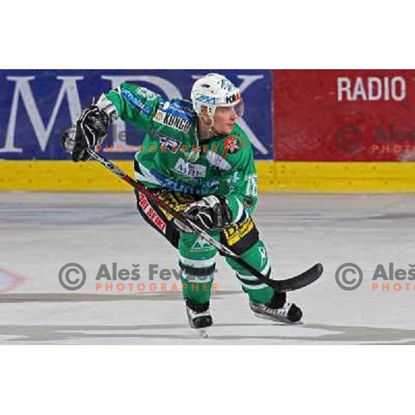 Ales Music at second game of Final of EBEL league between ZM Olimpija- Red Bulls Salzburg, played in Ljubljana, Slovenia 16.3.2008. Red Bulls Salzburg won the game 3:1 and leveled the series 1:1. Photo by Ales Fevzer 