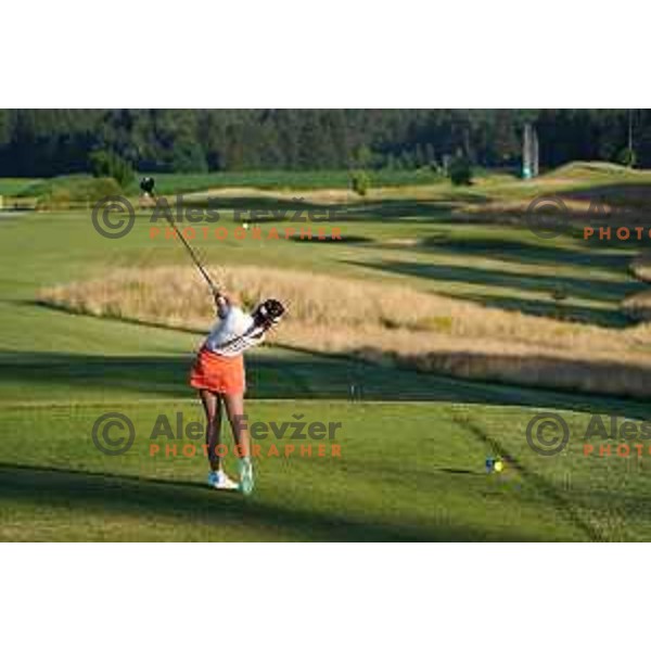 Eva Kiri Fevzer playing at Cubo golf course in Smlednik, Slovenia. It will be the venue for the Ladies European Amateur Championship in September 2020. Photographs were taken on July 10, 2020