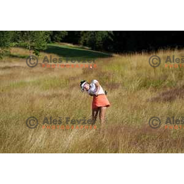 Eva Kiri Fevzer playing at Cubo golf course in Smlednik, Slovenia. It will be the venue for the Ladies European Amateur Championship in September 2020. Photographs were taken on July 10, 2020