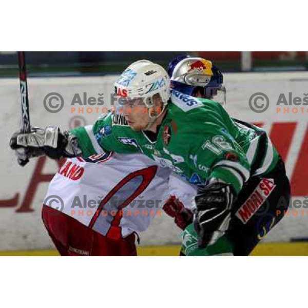 Ales Music at second game of Final of EBEL league between ZM Olimpija- Red Bulls Salzburg, played in Ljubljana, Slovenia 16.3.2008. Red Bulls Salzburg won the game 3:1 and leveled the series 1:1. Photo by Ales Fevzer 