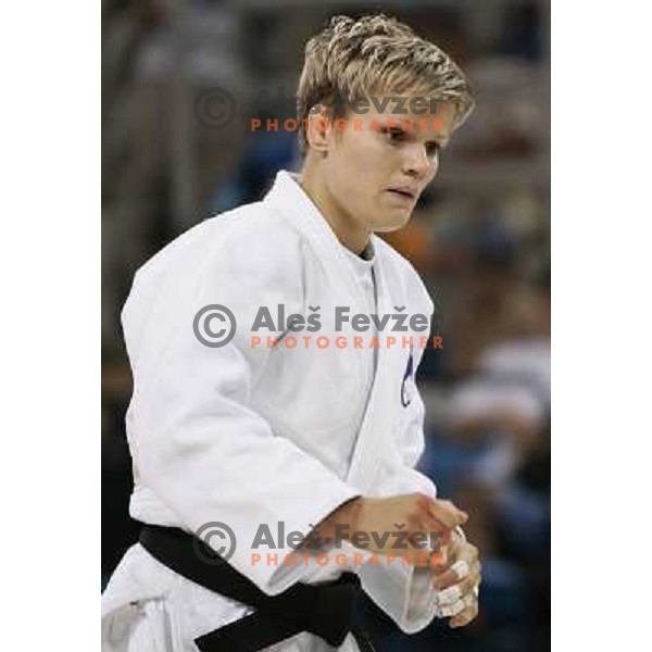 Urska Zolnir of Slovenia, Olympic bronze medalist in Judo category -63 kg at 2004 Summer Olympic games in Athens, Greece on August 17, 2004
