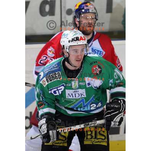 Jaka Avgustincic at second game of Final of EBEL league between ZM Olimpija- Red Bulls Salzburg, played in Ljubljana, Slovenia 16.3.2008. Red Bulls Salzburg won the game 3:1 and leveled the series 1:1. Photo by Ales Fevzer 