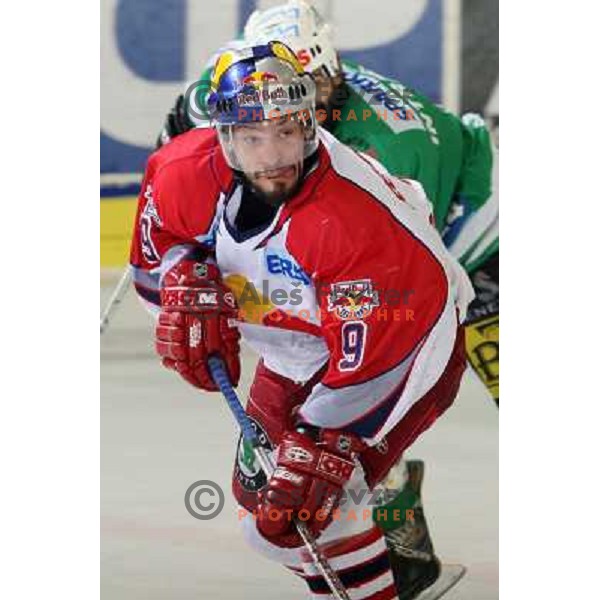 Thomas Koch at second game of Final of EBEL league between ZM Olimpija- Red Bulls Salzburg, played in Ljubljana, Slovenia 16.3.2008. Red Bulls Salzburg won the game 3:1 and leveled the series 1:1. Photo by Ales Fevzer 