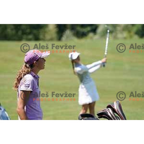 Pia Babnik playing at second round of SLO Tour Ladies 2020 at Livada golf course in Moravske Toplice, Slovenia on July 14,2020