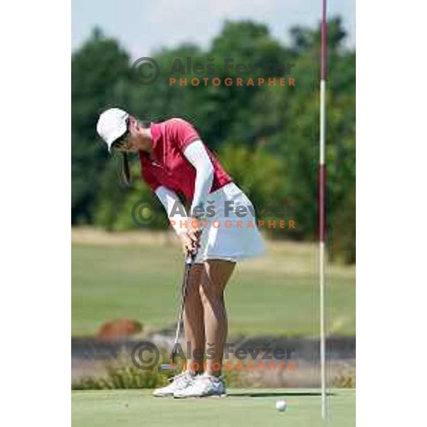 Katja Pogacar playing at second round of SLO Tour Ladies 2020 at Livada golf course in Moravske Toplice, Slovenia on July 14,2020