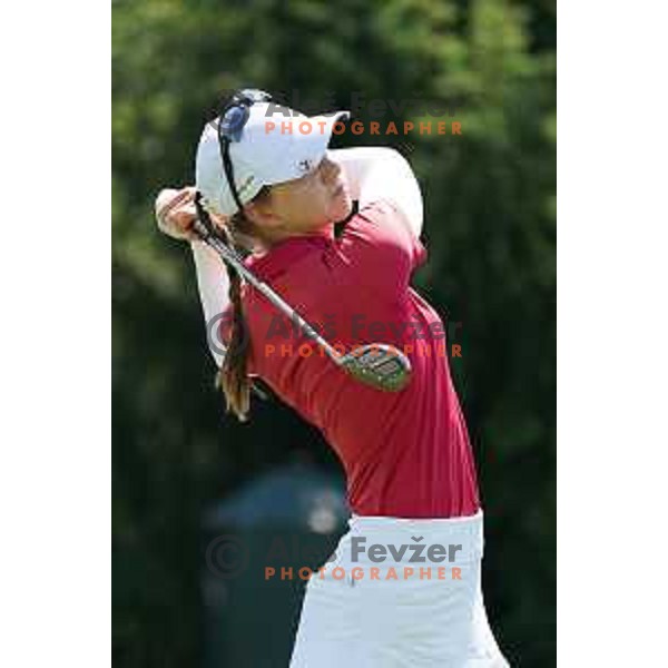 Katja Pogacar playing at second round of SLO Tour Ladies 2020 at Livada golf course in Moravske Toplice, Slovenia on July 14,2020