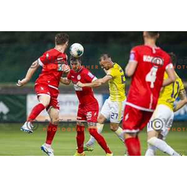 Jasmin Mesanovic in action during Prva liga Telekom Slovenije football match between Aluminij and Maribor in Kidricevo, Slovenia on July 22, 2020