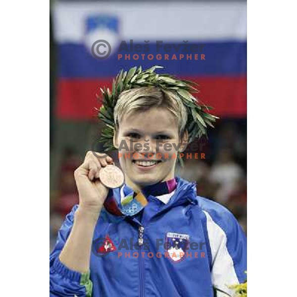 Urska Zolnir of Slovenia, Olympic bronze medalist in Judo category -63 kg at 2004 Summer Olympic games in Athens, Greece on August 17, 2004