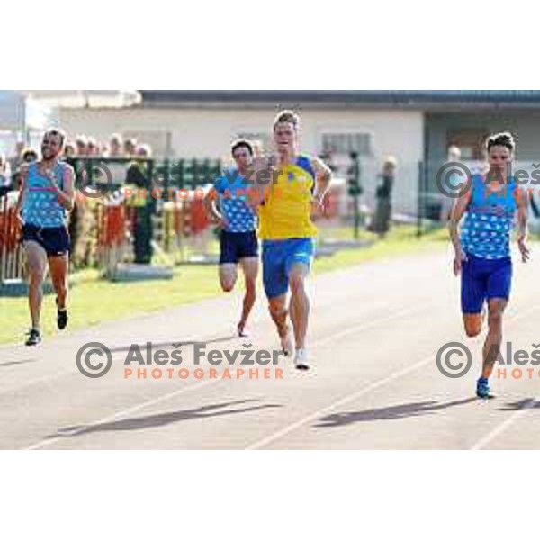 Luka Janezic competes at 400 meters at Slovenian Athletics Championship in Celje, Slovenia on July 25, 2020
