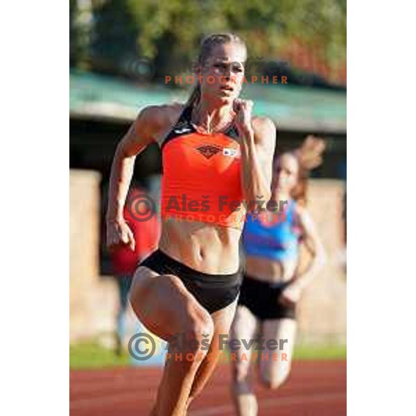 Anita Horvat competes at 400 meters at Slovenian Athletics Championship in Celje, Slovenia on July 25, 2020
