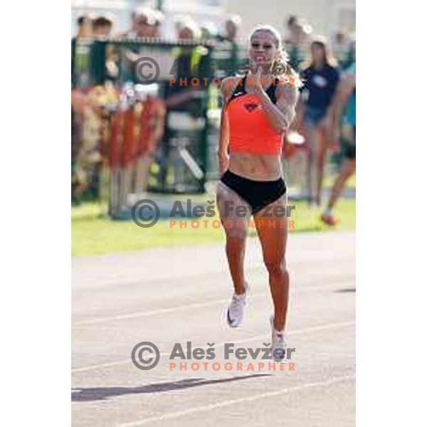 Anita Horvat competes at 400 meters at Slovenian Athletics Championship in Celje, Slovenia on July 25, 2020