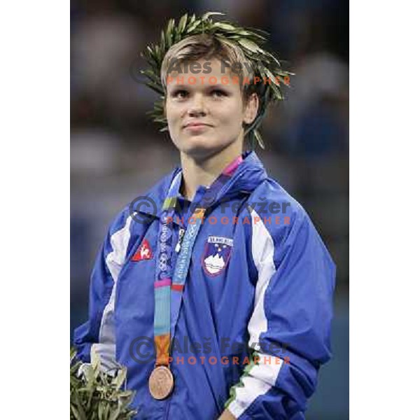 Urska Zolnir of Slovenia, Olympic bronze medalist in Judo category -63 kg at 2004 Summer Olympic games in Athens, Greece on August 17, 2004