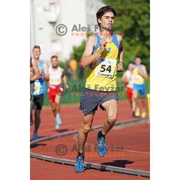 Vid Botolin competes in 1500 meters at Slovenian Athletics Championship in Celje, Slovenia on July 25, 2020