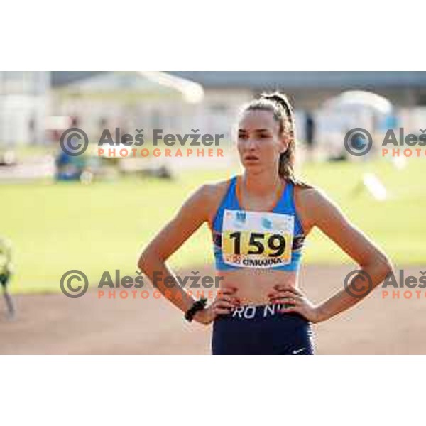 Lia Apostolovski competes in high jump at Slovenian Athletics Championship in Celje, Slovenia on July 25, 2020