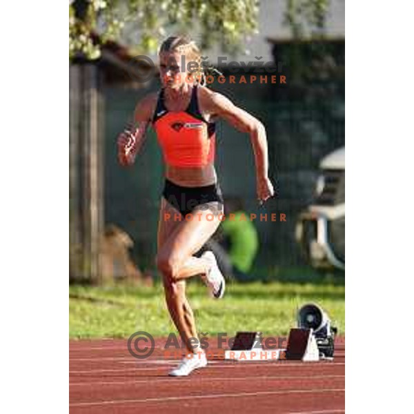 competes at Slovenian Athletics Championship in Celje, Slovenia on July 25, 2020