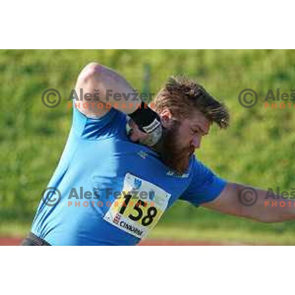 Blaz Zupancic competes at Slovenian Athletics Championship in Celje, Slovenia on July 25, 2020