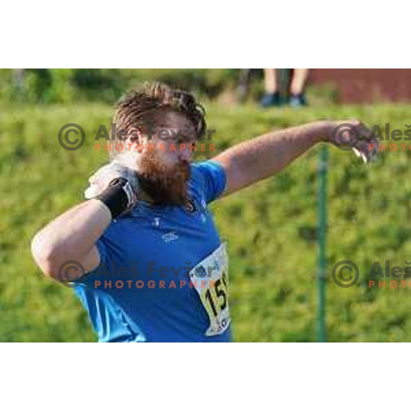 Blaz Zupancic competes at Slovenian Athletics Championship in Celje, Slovenia on July 25, 2020
