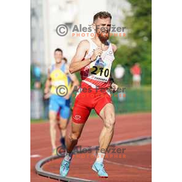 Gregor Verbost competes at Slovenian Athletics Championship in Celje, Slovenia on July 25, 2020