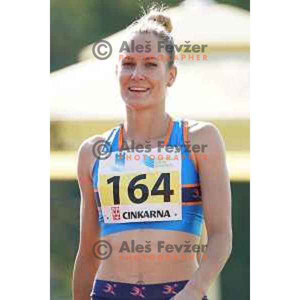 Neja Filipic competes at triple jump at Slovenian Athletics Championship in Celje, Slovenia on July 25, 2020