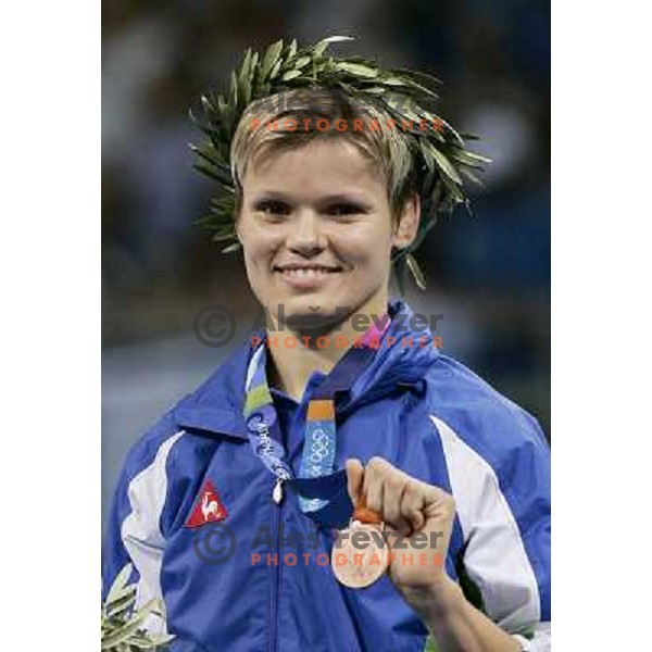 Urska Zolnir of Slovenia, Olympic bronze medalist in Judo category -63 kg at 2004 Summer Olympic games in Athens, Greece on August 17, 2004