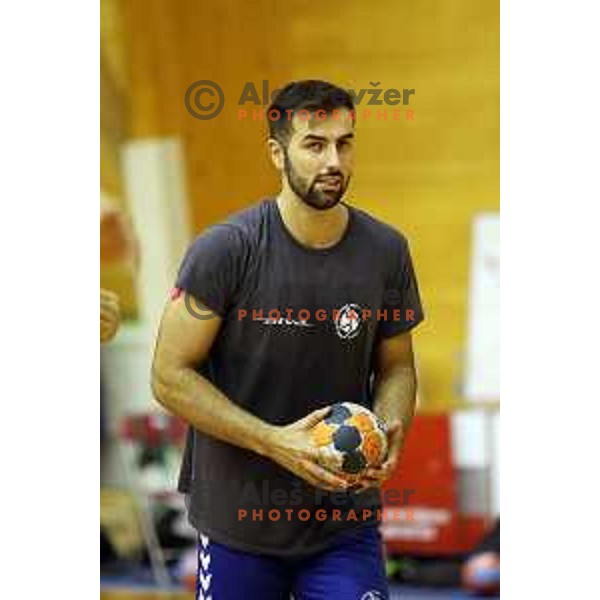 Dino Hamidovic of Trimo Trebnje during practice session in Vitranc Hall, Kranjska gora, Slovenia on August 4, 2020