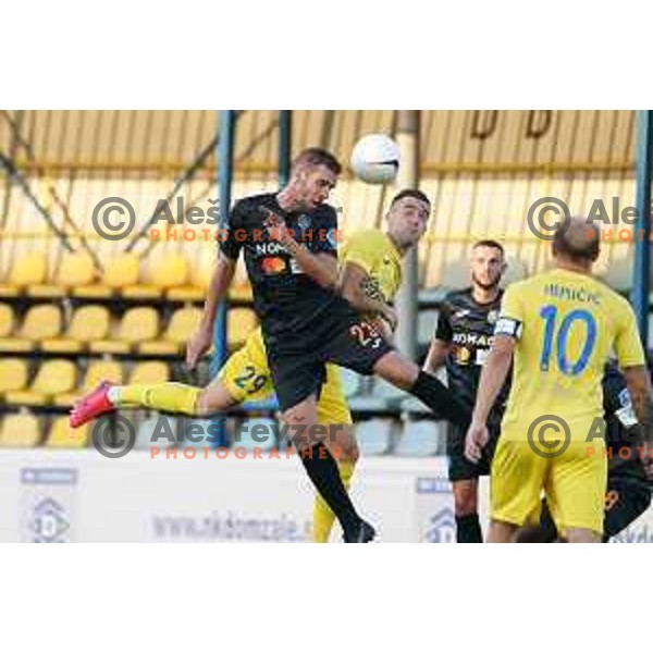 Luka Zinko in action during Prva Liga Telekom Slovenije 2020-2021 football match between Domzale and Bravo in Domzale, Slovenia on August 22, 2020