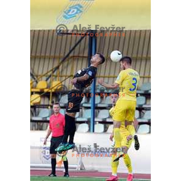 Mustafa Nukic in action during Prva Liga Telekom Slovenije 2020-2021 football match between Domzale and Bravo in Domzale, Slovenia on August 22, 2020
