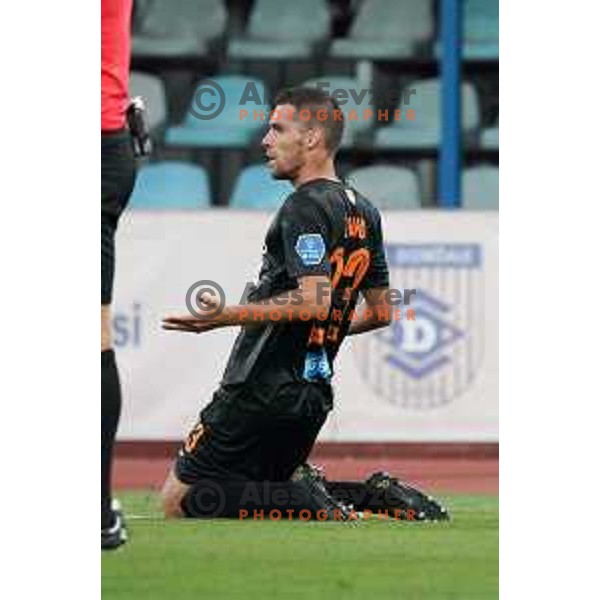 Luka Zinko in action during Prva Liga Telekom Slovenije 2020-2021 football match between Domzale and Bravo in Domzale, Slovenia on August 22, 2020