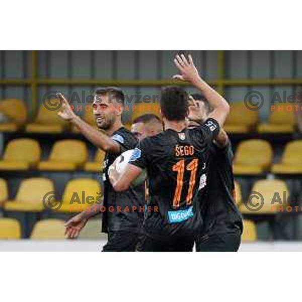 Mustafa Nukic in action during Prva Liga Telekom Slovenije 2020-2021 football match between Domzale and Bravo in Domzale, Slovenia on August 22, 2020