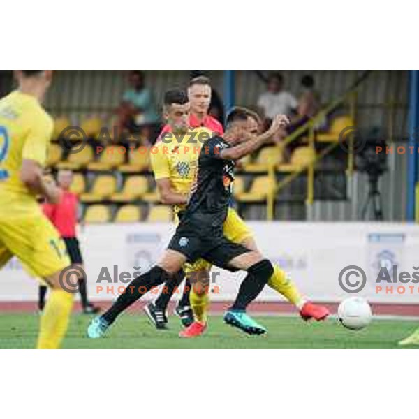 Mustafa Nukic in action during Prva Liga Telekom Slovenije 2020-2021 football match between Domzale and Bravo in Domzale, Slovenia on August 22, 2020