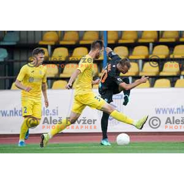 Mustafa Nukic in action during Prva Liga Telekom Slovenije 2020-2021 football match between Domzale and Bravo in Domzale, Slovenia on August 22, 2020