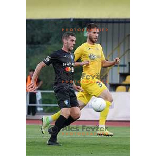 Luka Zinko in action during Prva Liga Telekom Slovenije 2020-2021 football match between Domzale and Bravo in Domzale, Slovenia on August 22, 2020