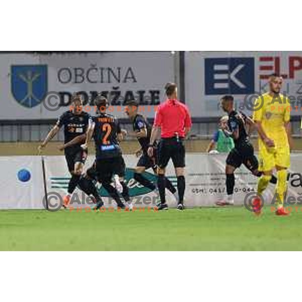 in action during Prva Liga Telekom Slovenije 2020-2021 football match between Domzale and Bravo in Domzale, Slovenia on August 22, 2020