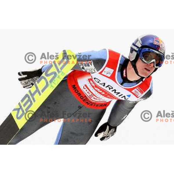 Thomas Morgenstern (AUT) at last ski flying competiton on Planica Flying Hill (215 Meters) in season 2007-2008. Planica, Slovenia 16.3.2008. Photo by Ales Fevzer 