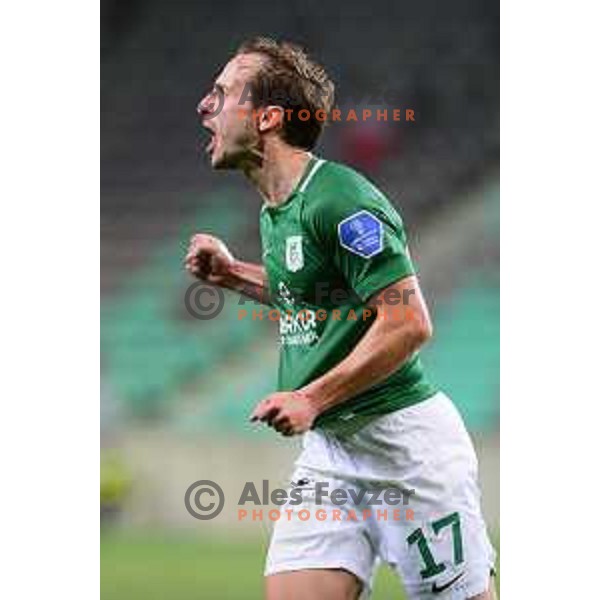 MAtic Fink in action during UEFA Europa League Qualifiers football match between Olimpija and Vikingur in SRC Stozice, Ljubljana, Slovenia on August 27, 2020