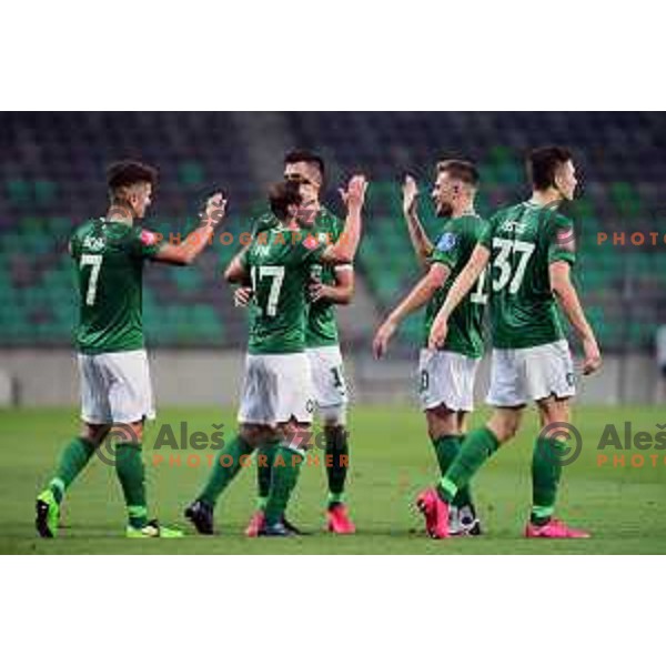 MAtic Fink in action during UEFA Europa League Qualifiers football match between Olimpija and Vikingur in SRC Stozice, Ljubljana, Slovenia on August 27, 2020