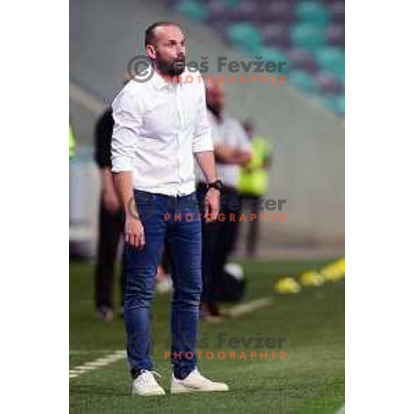 Dino Skender in action during UEFA Europa League Qualifiers football match between Olimpija and Vikingur in SRC Stozice, Ljubljana, Slovenia on August 27, 2020
