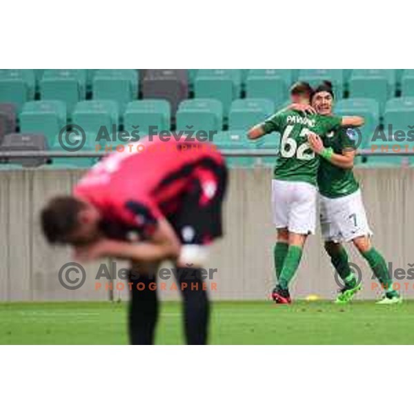 Radivoj Bosic in action during UEFA Europa League Qualifiers football match between Olimpija and Vikingur in SRC Stozice, Ljubljana, Slovenia on August 27, 2020