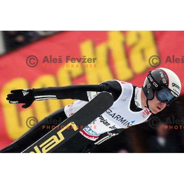 Jernej Damjan (SLO) at last ski flying competiton on Planica Flying Hill (215 Meters) in season 2007-2008. Planica, Slovenia 16.3.2008. Photo by Ales Fevzer 