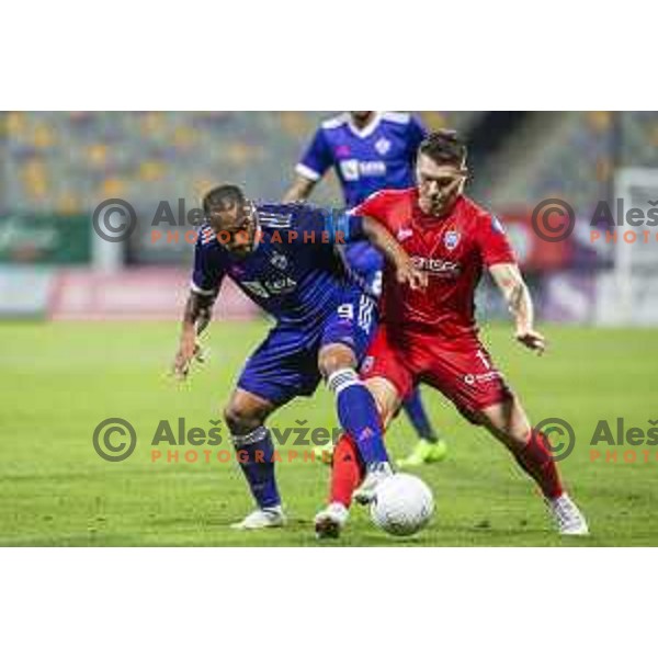 in action during UEFA Europa League football match between Maribor and Coleraine in Ljudski vrt, Maribor, Slovenia on August 27, 2020