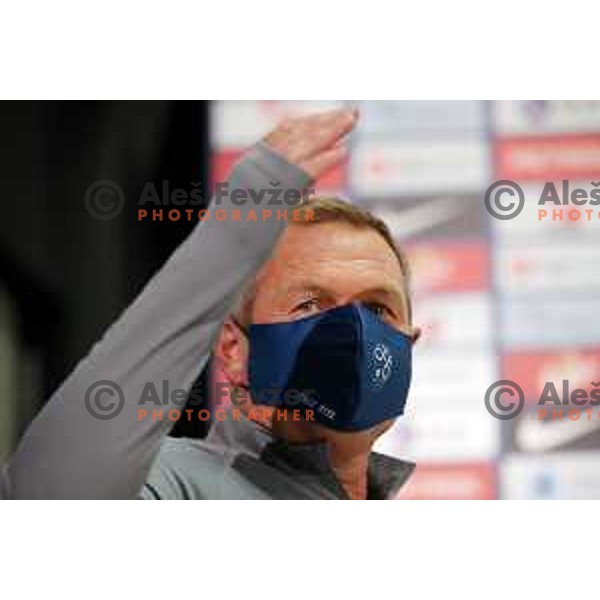 Matjaz Kek, Head coach of Slovenia Football team during press conference before first match in UEFA Nations League in Ljubljana, Slovenia on September 2, 2020