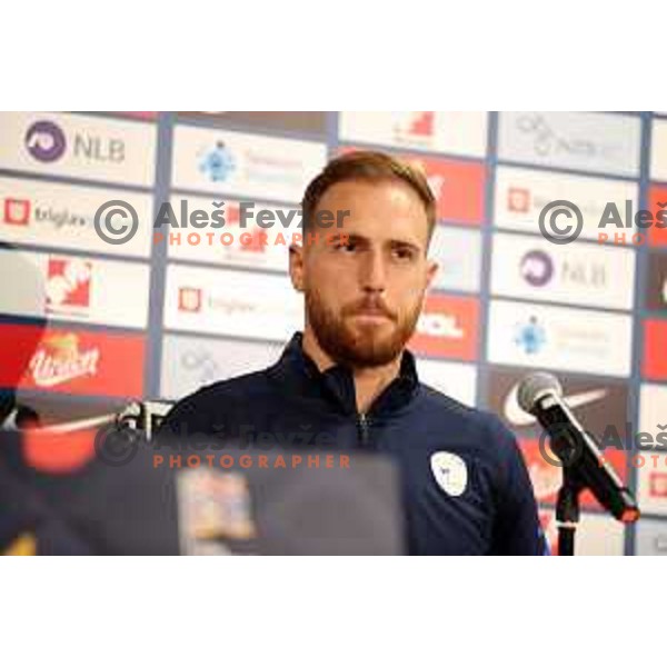 Jan Oblak, captain of Slovenia Football team during press conference before first match in UEFA Nations League in Ljubljana, Slovenia on September 2, 2020