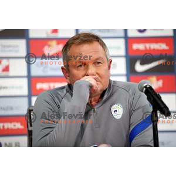 Matjaz Kek, Head coach of Slovenia Football team during press conference before first match in UEFA Nations League in Ljubljana, Slovenia on September 2, 2020
