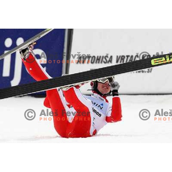 Simon Ammann (SUI) at last ski flying competiton on Planica Flying Hill (215 Meters) in season 2007-2008. Planica, Slovenia 16.3.2008. Photo by Ales Fevzer 