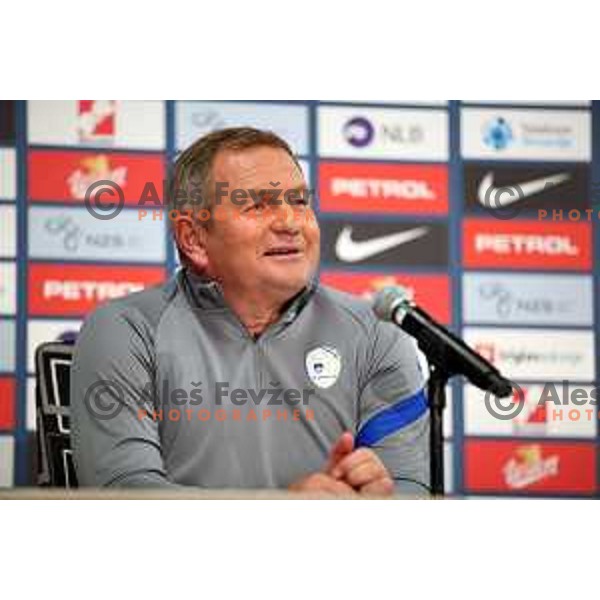 Matjaz Kek, Head coach of Slovenia Football team during press conference before first match in UEFA Nations League in Ljubljana, Slovenia on September 2, 2020