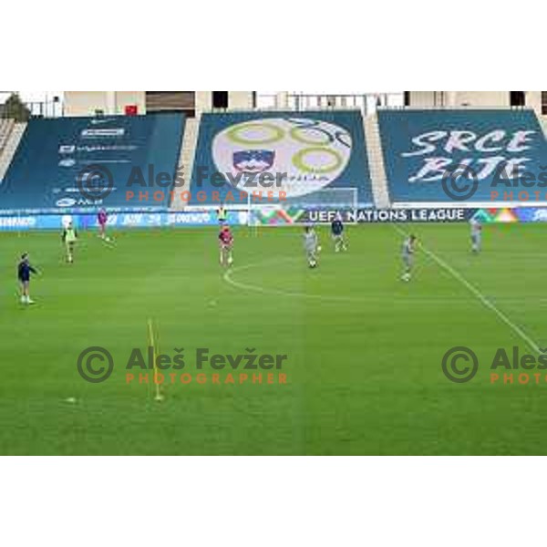 during practice session before first match in UEFA Nations League in Ljubljana, Slovenia on September 2, 2020
