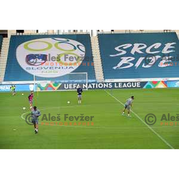 during practice session before first match in UEFA Nations League in Ljubljana, Slovenia on September 2, 2020