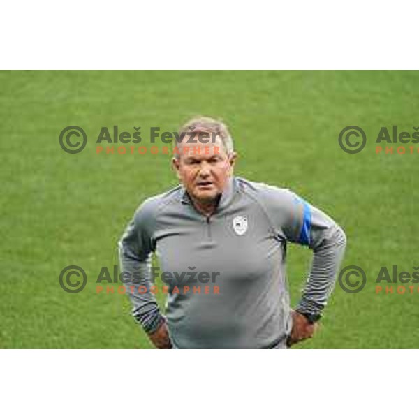 Matjaz Kek, Head coach of Slovenia Football team during practice session before first match in UEFA Nations League in Ljubljana, Slovenia on September 2, 2020