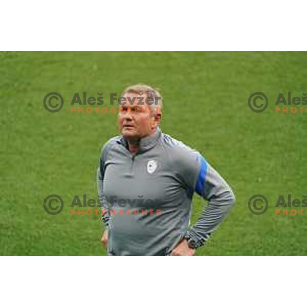 Matjaz Kek, Head coach of Slovenia Football team during practice session before first match in UEFA Nations League in Ljubljana, Slovenia on September 2, 2020